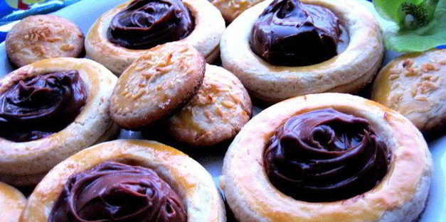 песочное печенье с шоколадом