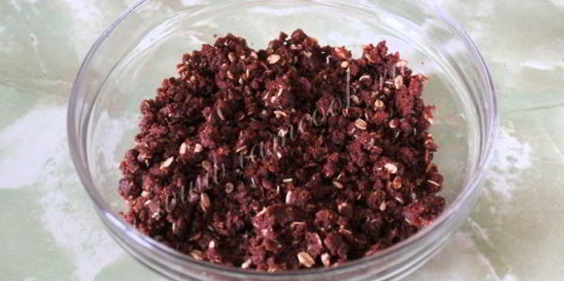 постное шоколадно-малиновое печенье