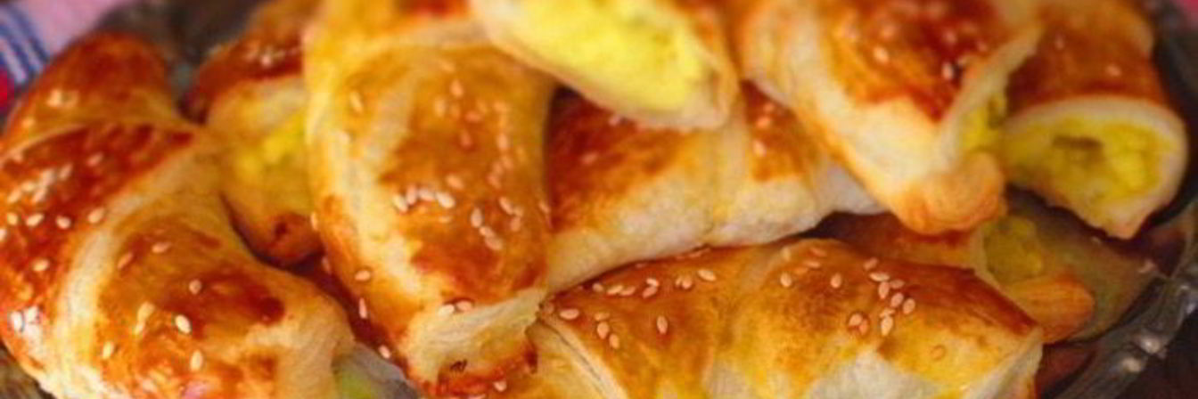 Рогалики с картофелем и моцареллой