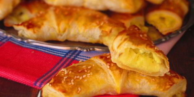 рогалики с картофелем и моцареллой