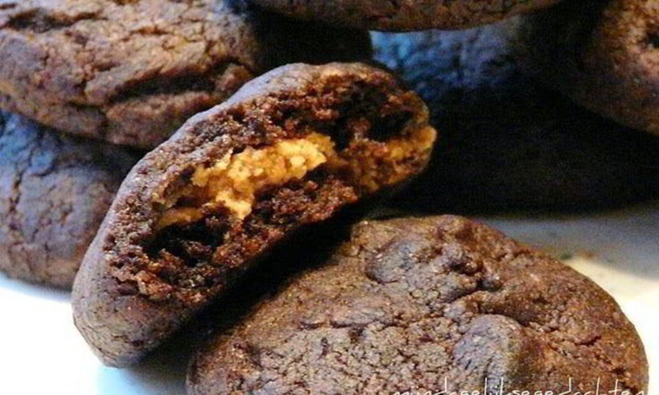 Рецепт шоколадное печенье с арахисовым кремом