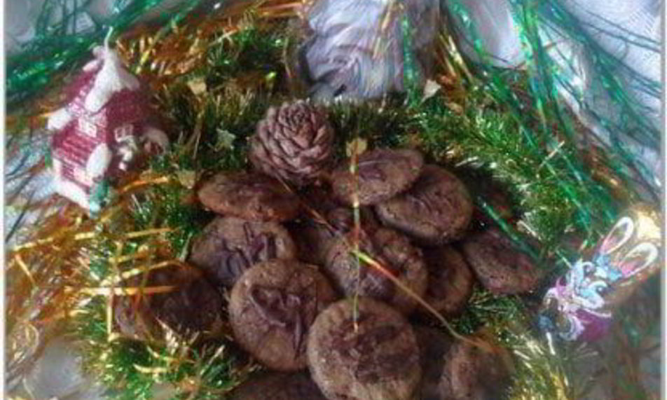 Рецепт шоколадное печенье с вишней