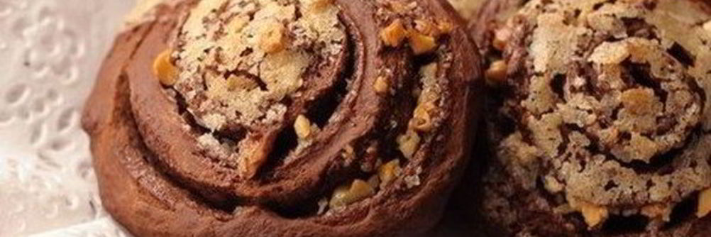 Шоколадное печенье Улитки с орехами