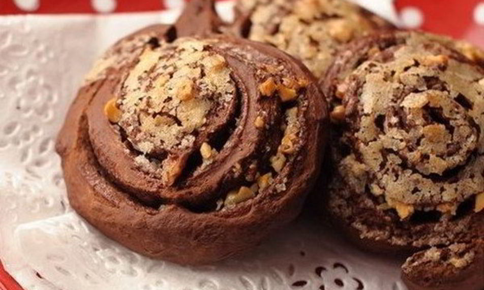 Рецепт шоколадное печенье улитки с орехами