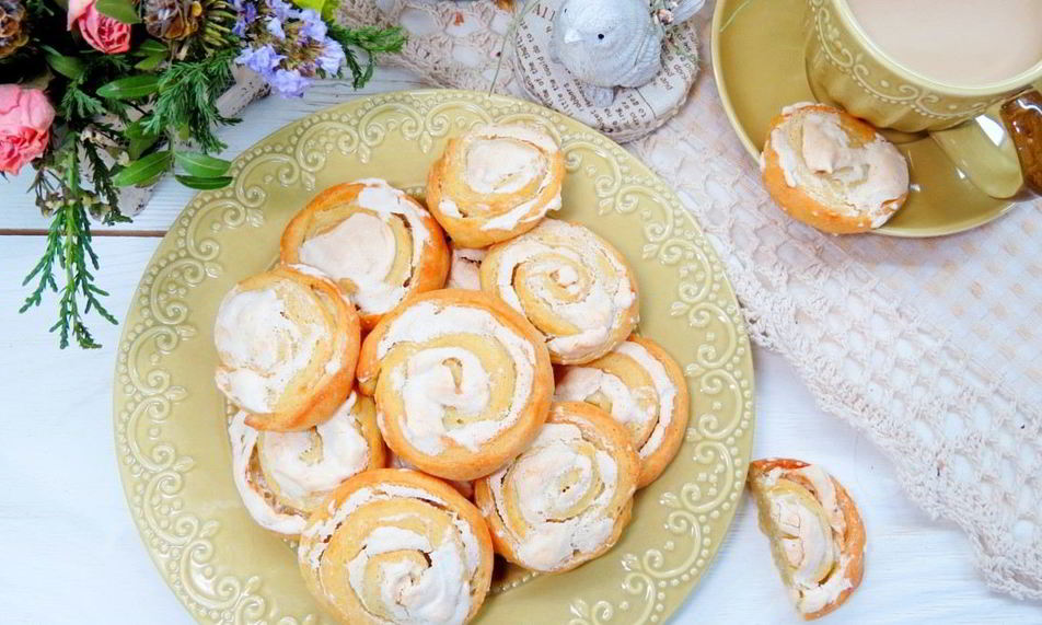 Рецепт творожное печенье с меренгой