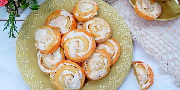 творожное печенье с меренгой