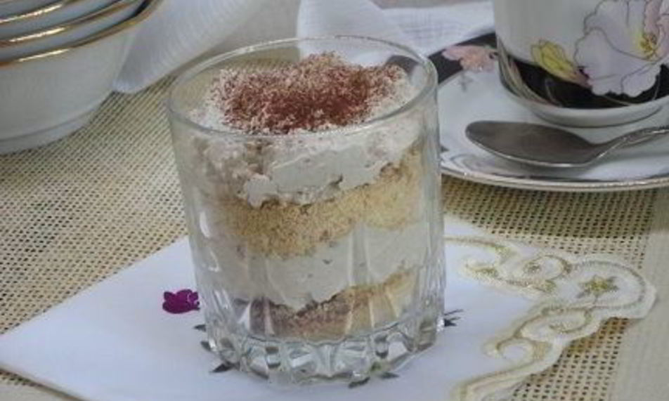 Рецепт творожный капучино с миндальным печеньем