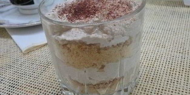 творожный капучино с миндальным печеньем