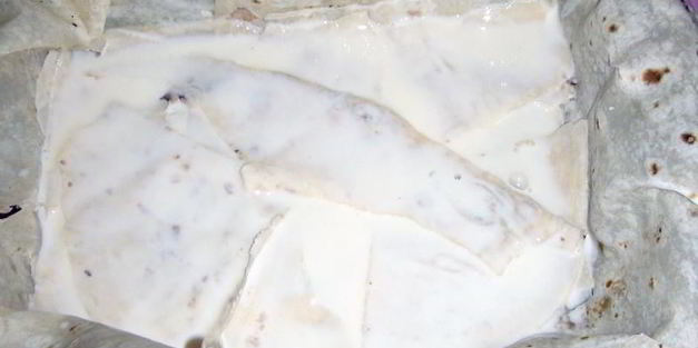 ачма из лаваша с творогом на кефире