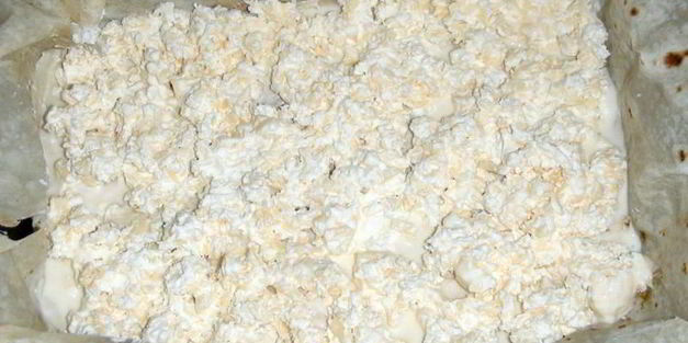 ачма из лаваша с творогом на кефире