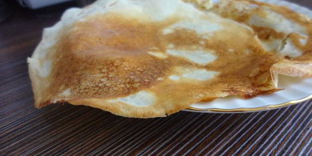 блинчатый пирог с курицей и грибами