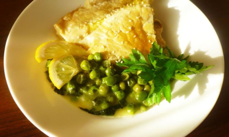 Рецепт быстрый пирог с курицей и горошек