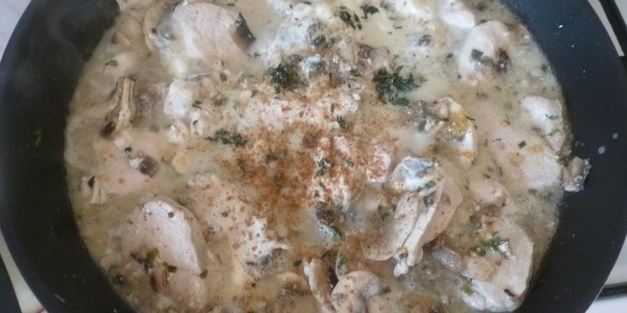 быстрый пирог с курицей и горошек