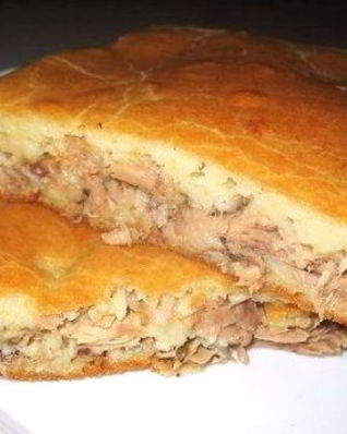 Быстрый рыбный пирог на кефире