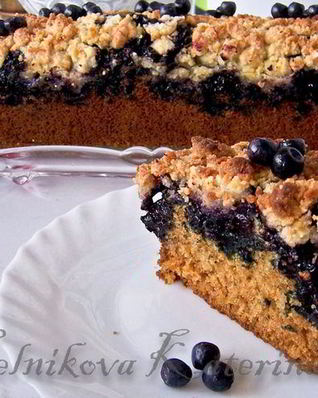 Чернично-кокосовый пирог