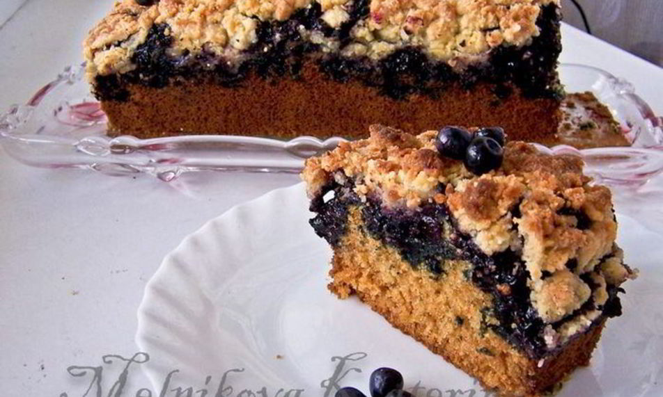 Рецепт чернично-кокосовый пирог