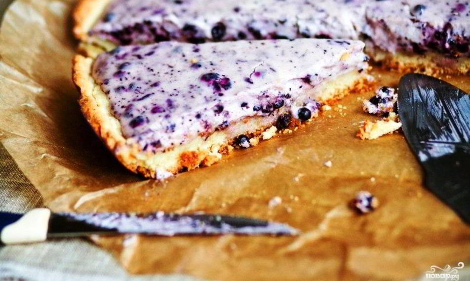Рецепт черничный пирог с творогом
