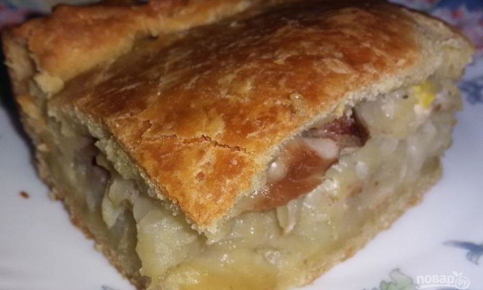 Рецепт дрожжевой пирог с курицей и картошкой