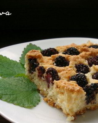 Ежевично-кокосовый пирог