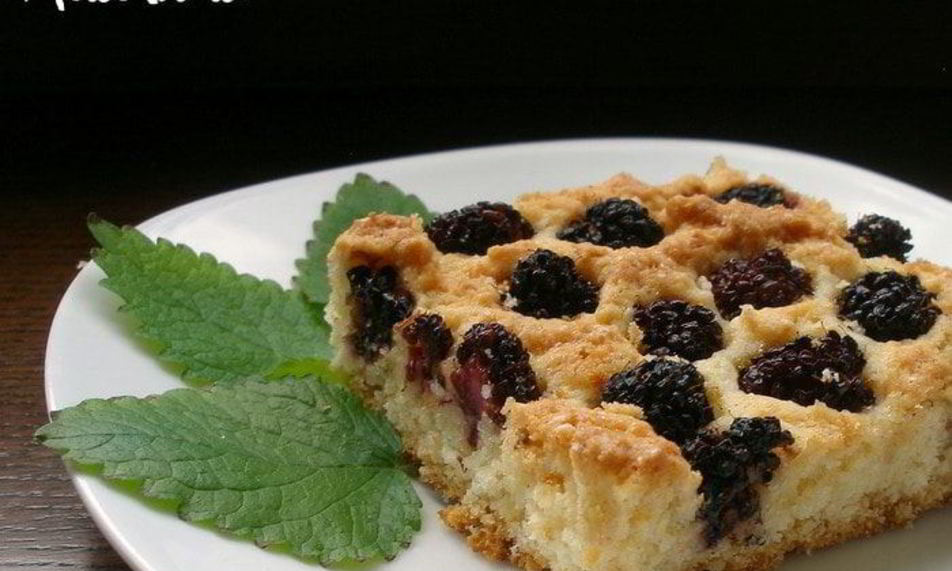 Рецепт ежевично-кокосовый пирог