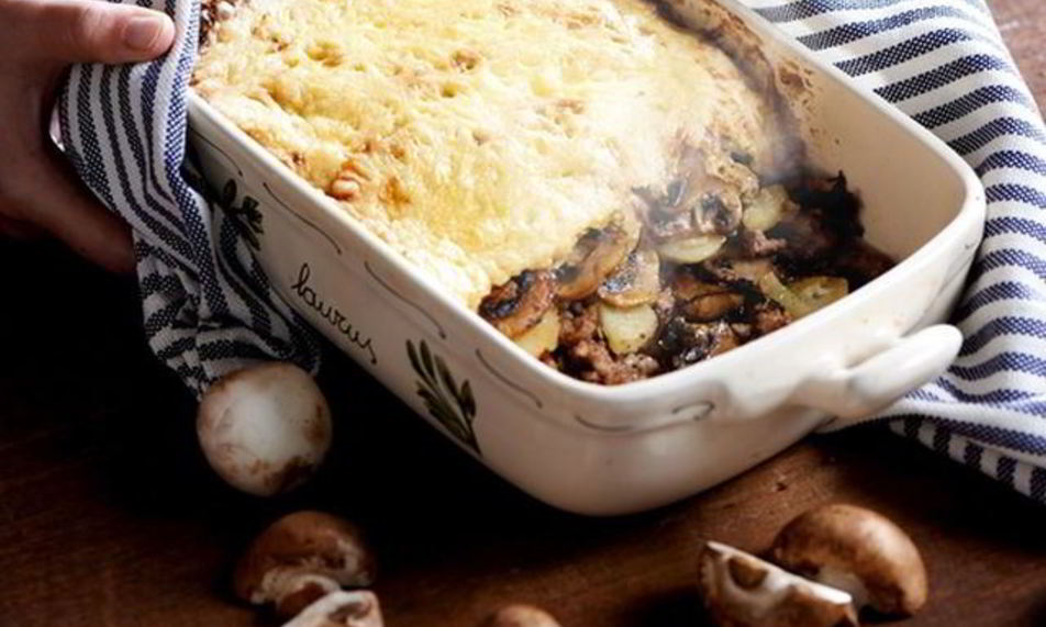 Рецепт картофельный пирог с мясом и грибами
