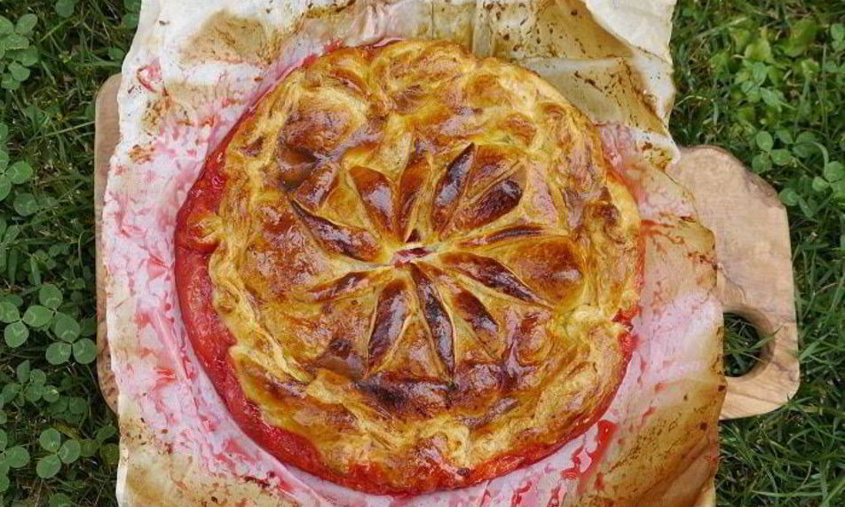 Рецепт хрустящий сливовый пирог