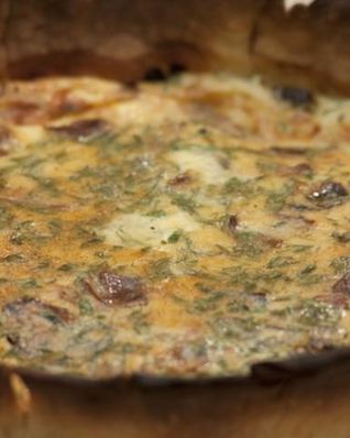 Киш с гребешками и рикоттой