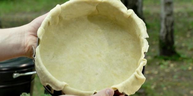 киш с гребешками и рикоттой