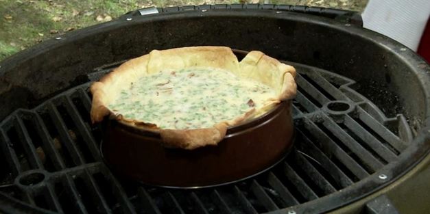 киш с гребешками и рикоттой