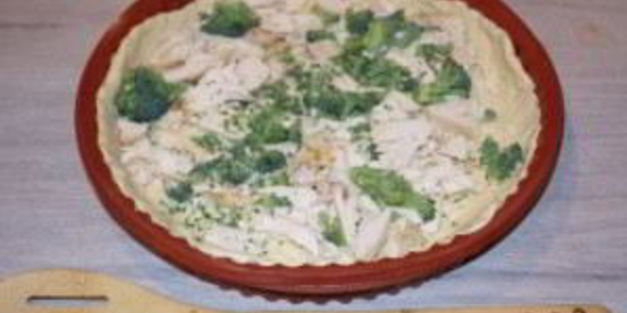 киш с курицей и брокколи