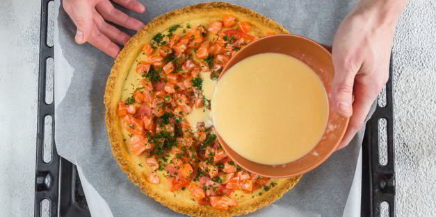 киш с семгой