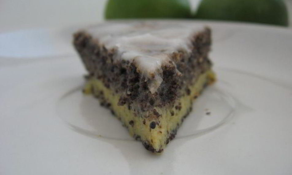 Рецепт маковый пирог с лимонной глазурью