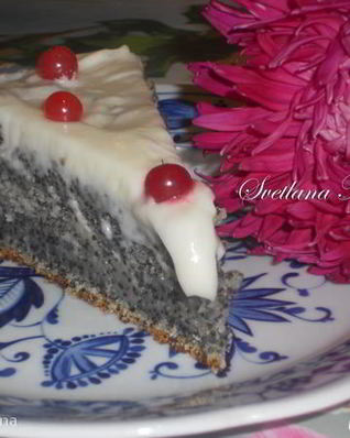 Маковый пирог с маскарпоне