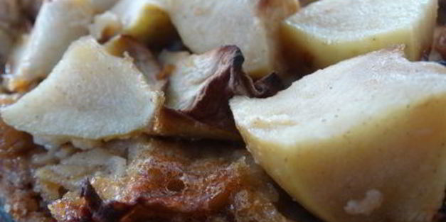 открытый яблочный пирог