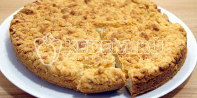 песочный пирог с творогом