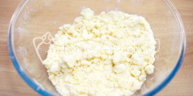 песочный пирог с творогом