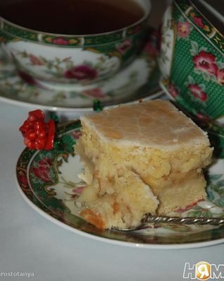 Песочный пирог с яблоками