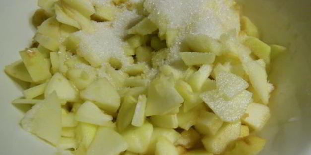 песочный пирог с яблоками