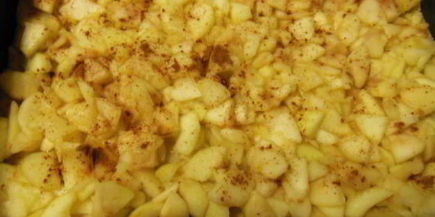 песочный пирог с яблоками