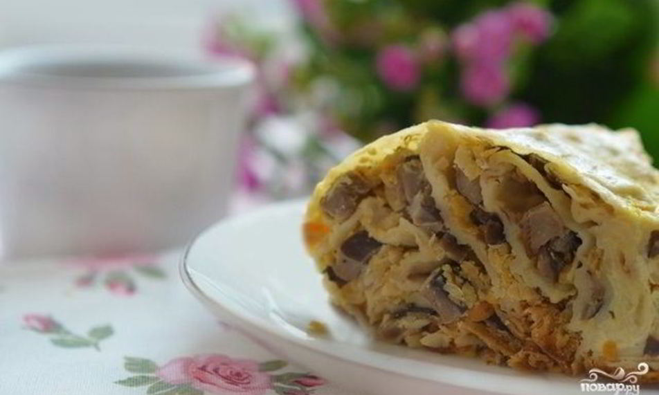 Рецепт пирог из лаваша с кефиром