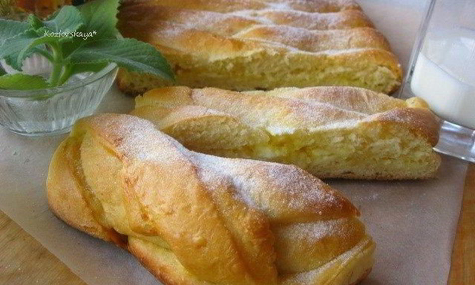 Рецепт пирог-косичка со сливочно-лимонной начинкой