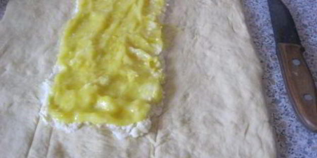 пирог-косичка со сливочно-лимонной начинкой