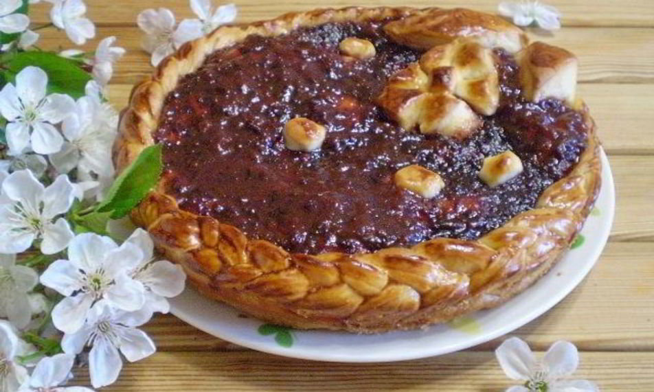 Рецепт пирог открытый с вареньем