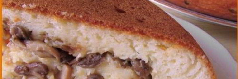 Пирог с грибами в мультиварке