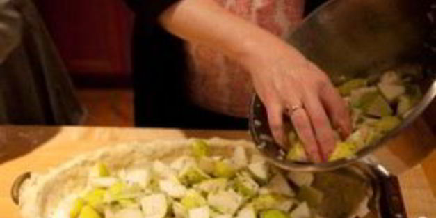 пирог с грушами и яблоками