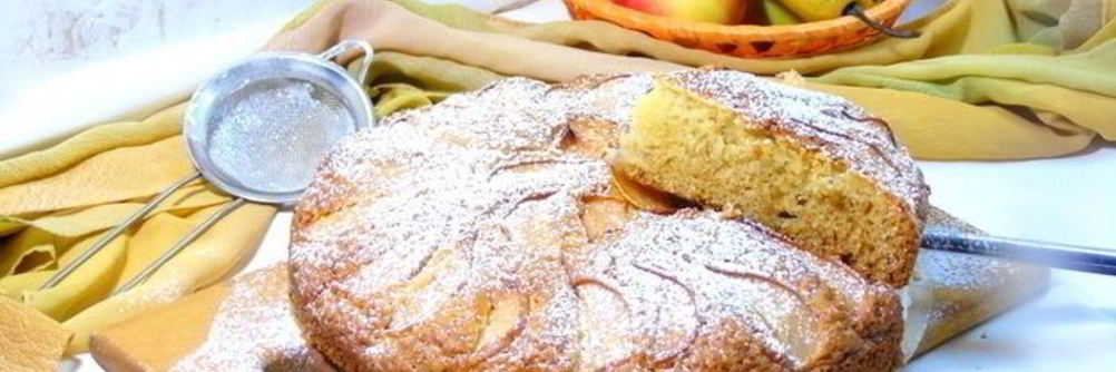 Пирог с грушей без яиц