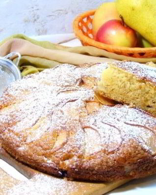 Пирог с грушей без яиц