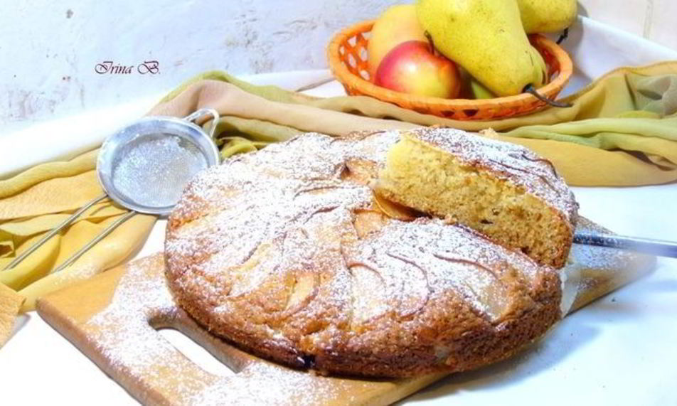 Рецепт пирог с грушей без яиц