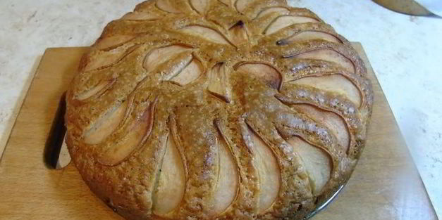 пирог с грушей без яиц