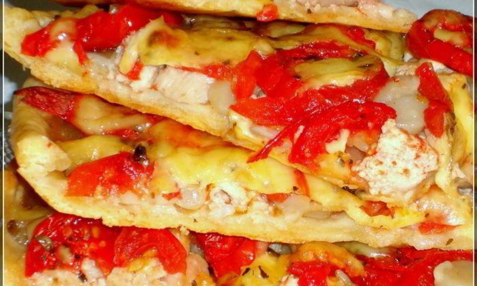 Рецепт пирог с курицей, грибами и сыром